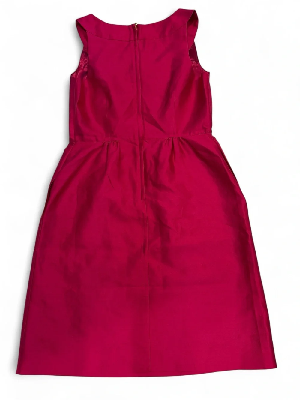 kate spade Bette Mini Dress Hot Pink/Fuchsia Silk Sleeveless Bow-Detail SZ. 8
